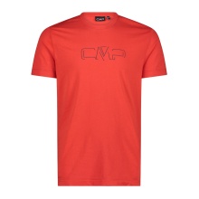 CMP Leisure Hiking T-shirt Logo Print (Cotton) Red Men